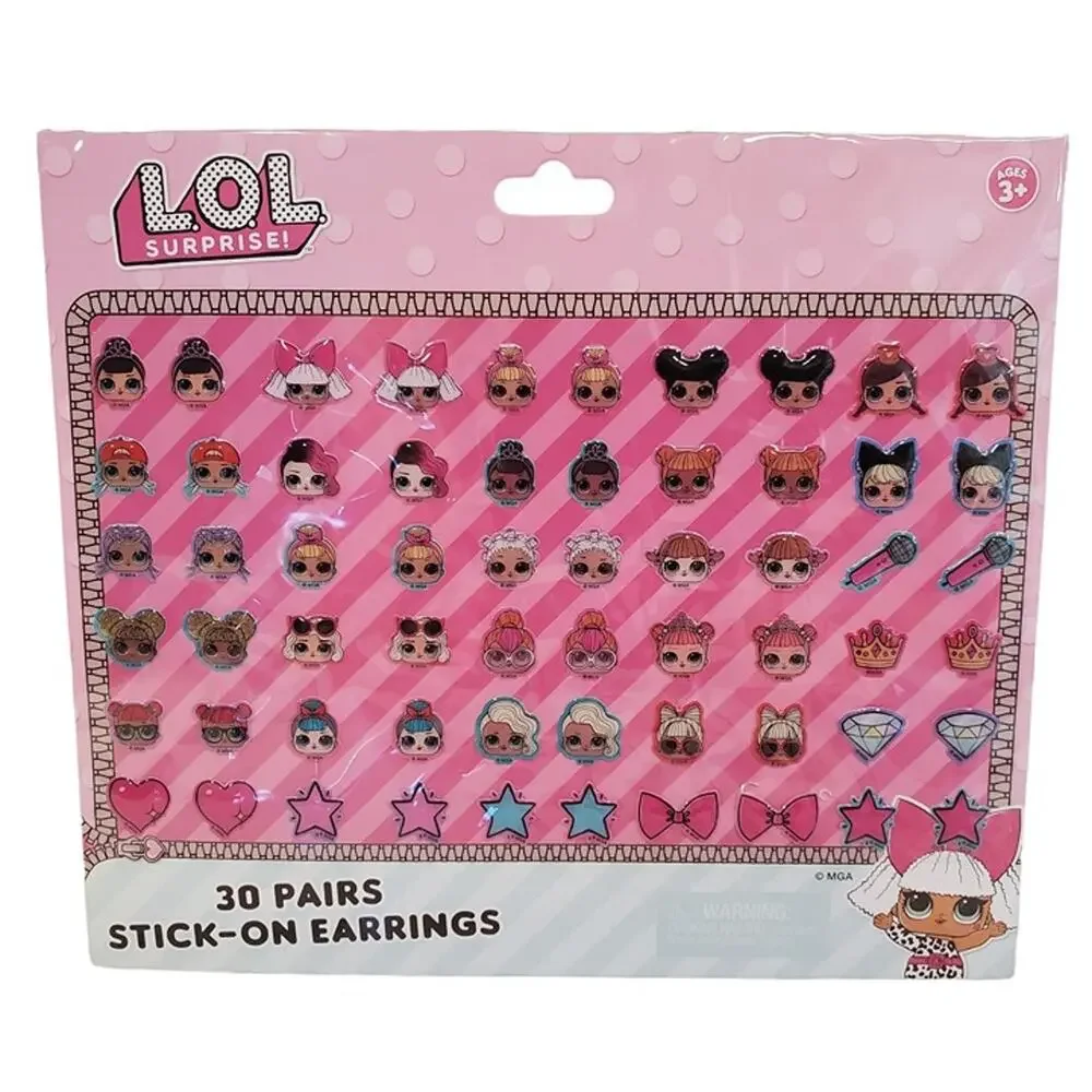 LOL Surprise Stick On Earrings 30 Pairs of Stick On Earrings LOL Surprise Sticke